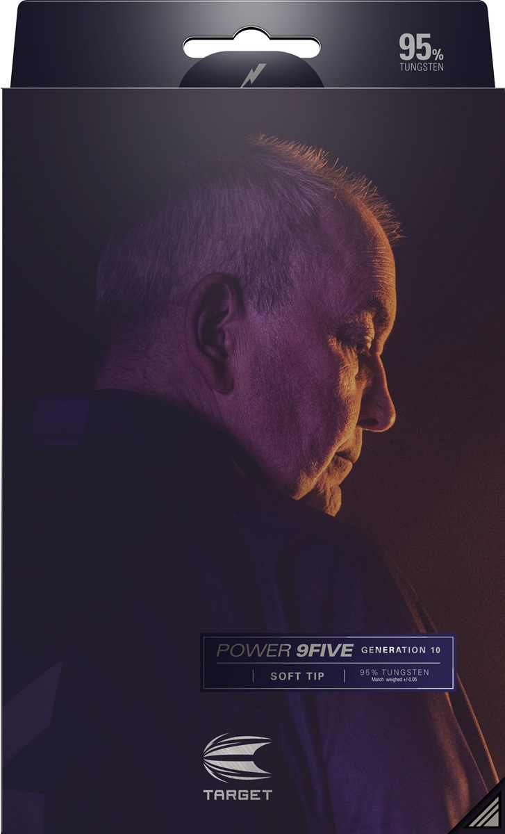 Target Darts Power 9Five G10 95% Tungsten Soft Tip Darts 20 grams